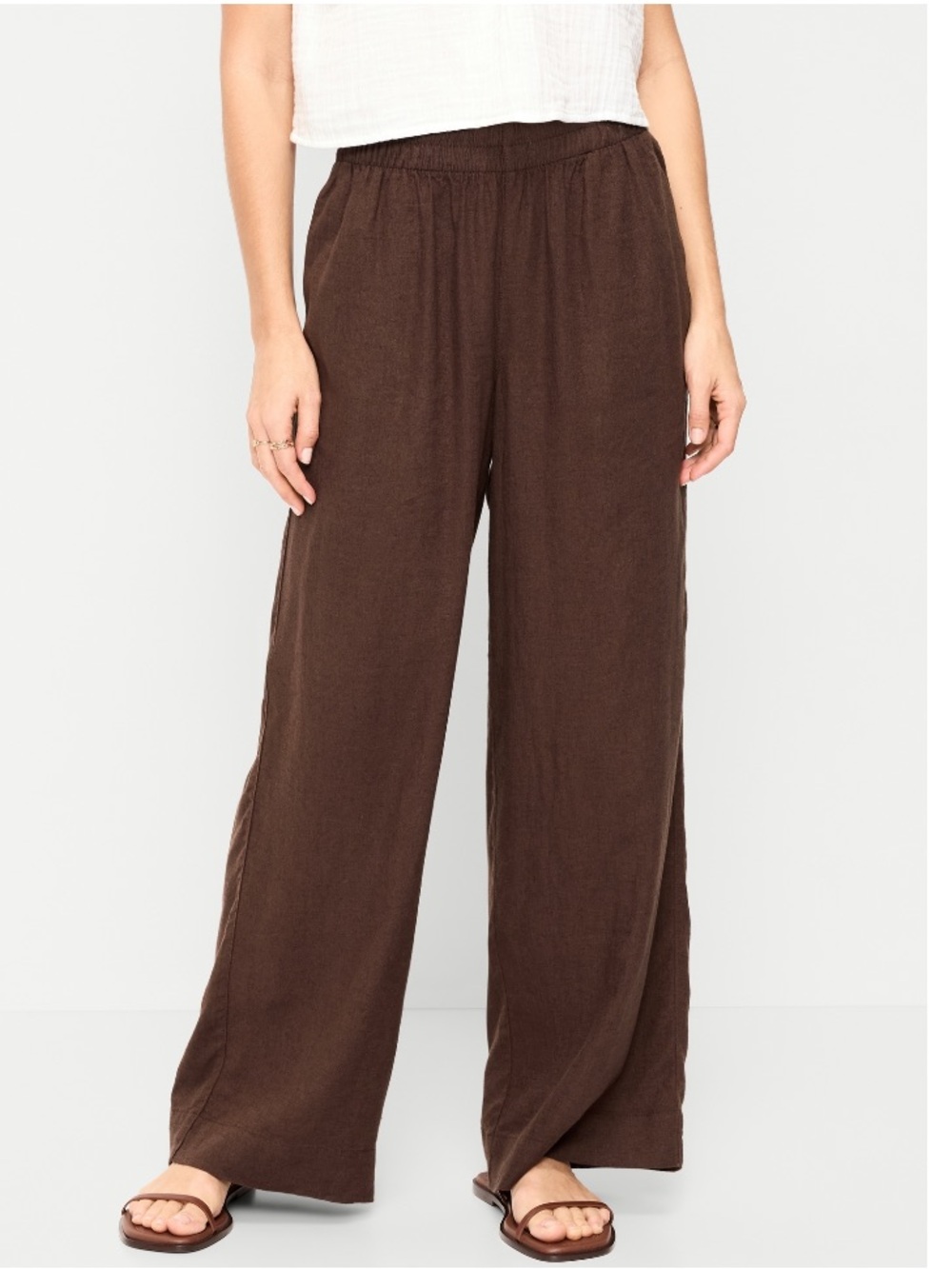 NWT Old Navy High-Waisted Linen-blend Super Wide-leg Pants - Picture 2 of 7